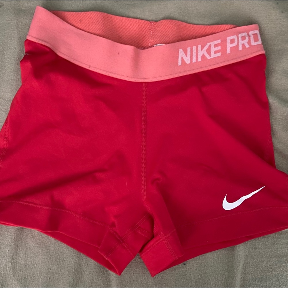 neon nike pro shorts